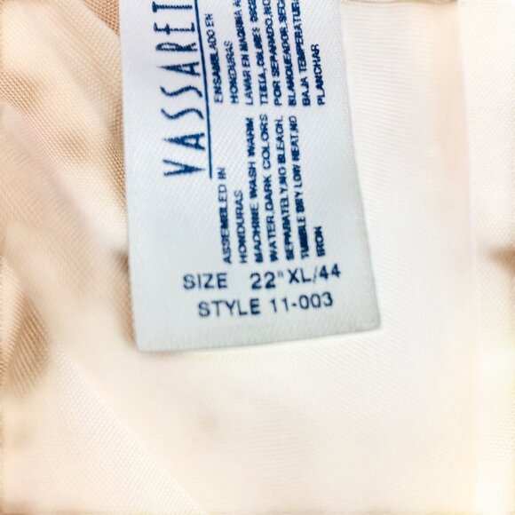Vassarette XL Half Slip with Slit Beige Nylon #11-003 Length 22" Vintage - Picture 3 of 3